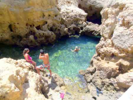 Algar Seco Meerwasserschwimmbecken Algarve